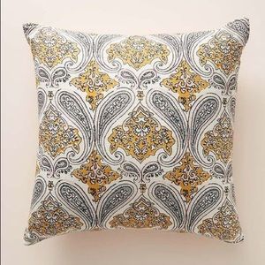 Anthropologie Contrast Paisley Accent Pillow